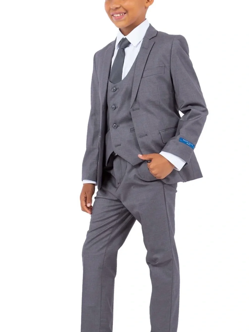 Perry Ellis Gray Three-Piece Boys' Suit